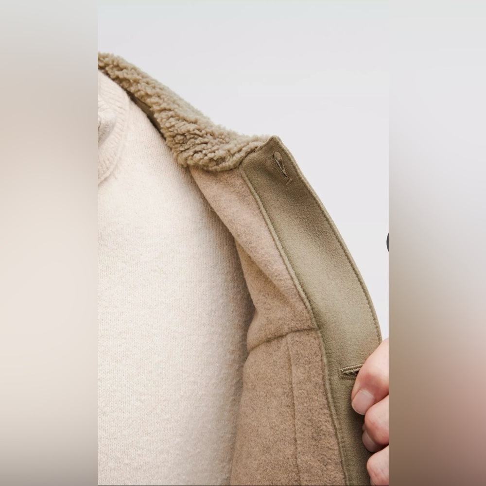 LULULEMON ATHLETICA TAN SHERPA-COLLAR JACKET - Picture 13 of 15